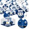 Big Dot of Happiness Calling All Units - Police - Cop Birthday Party or Baby Shower Hanging Decor - Party Decoration Swirls - Set of 40